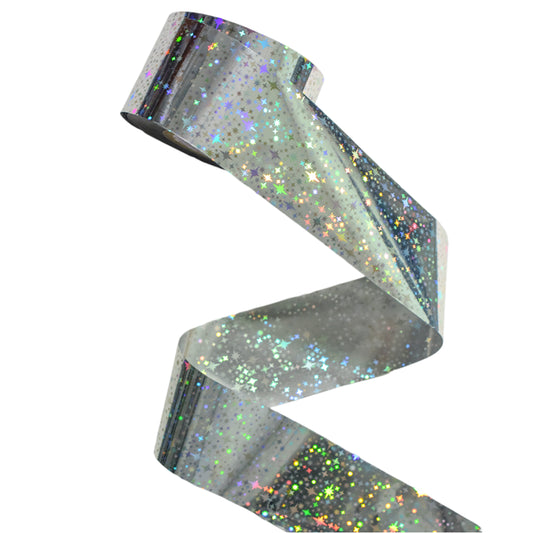 100m Holographic Silver Starry Galaxy Nail Foil Roll 825