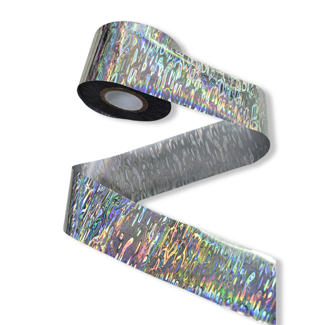 100m Oil Slick Holographic Nail Foil - Psychedelic Water Ripple Transfer Paper JK3