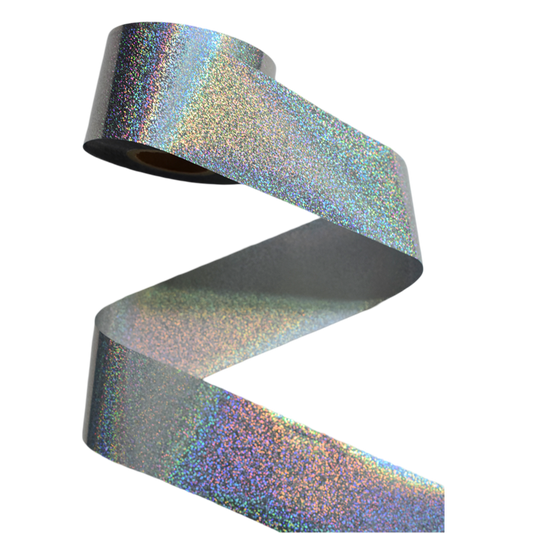 100m Silver Holographic Sparkle Glitter Nail Foil 812
