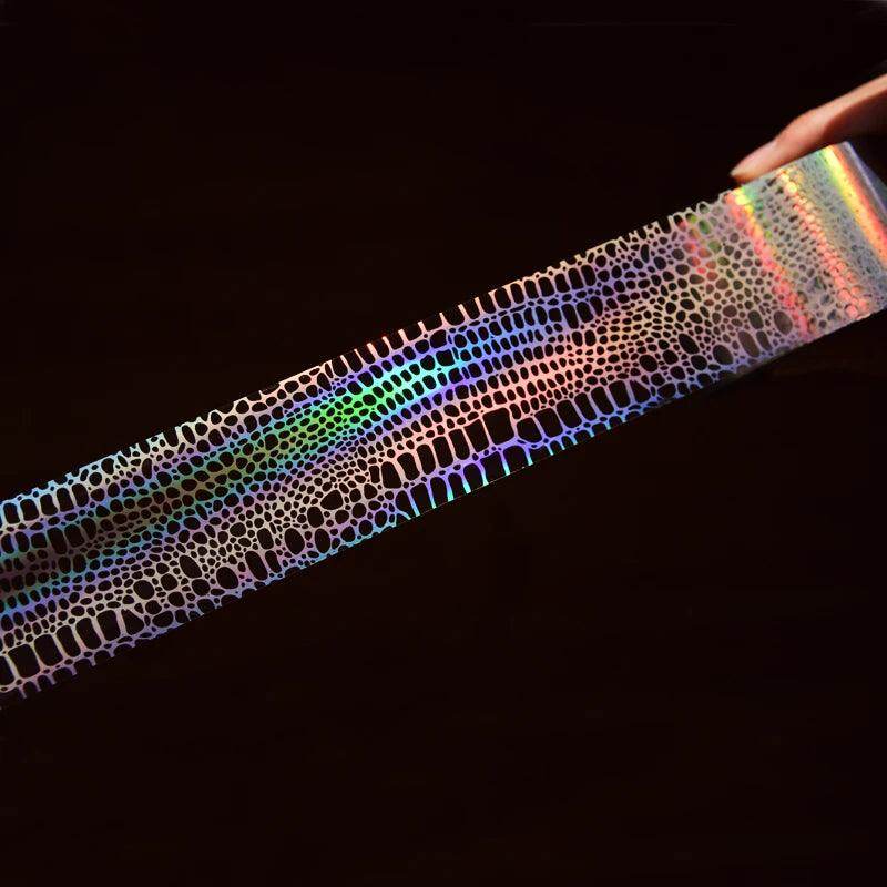 100meters Holographic Zebra Print Nail Transfer Foil Paper - Nail MAD