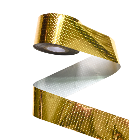 120m 3D Gold Sequin Nail Foil - Dazzling Metallic Effect for Studded Nail Art