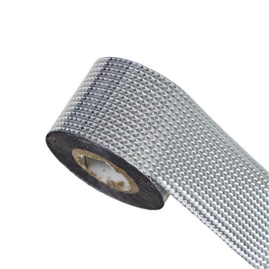 120m 3D Studded Chrome Nail Foil | Silver Textured Bead Effect Nail Art Transfers 2030-20