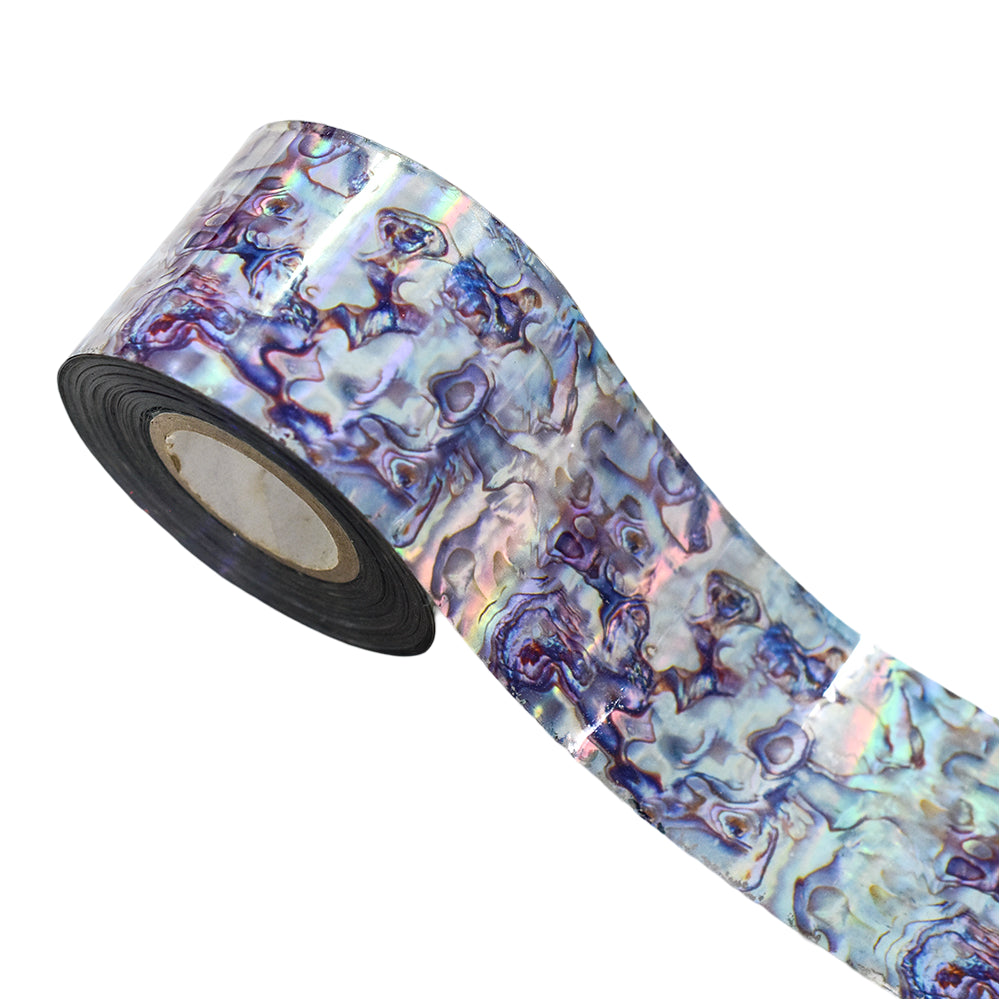 120m Abalone Shell Nail Foil | Iridescent Mother of Pearl Nail Art Transfer Foil 01