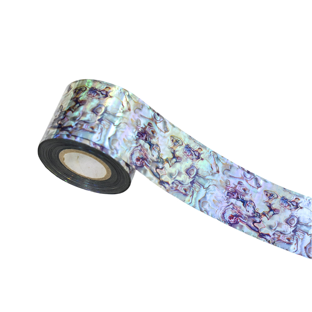120m Abalone Shell Nail Foil | Iridescent Mother of Pearl Nail Art Transfer Foil 01