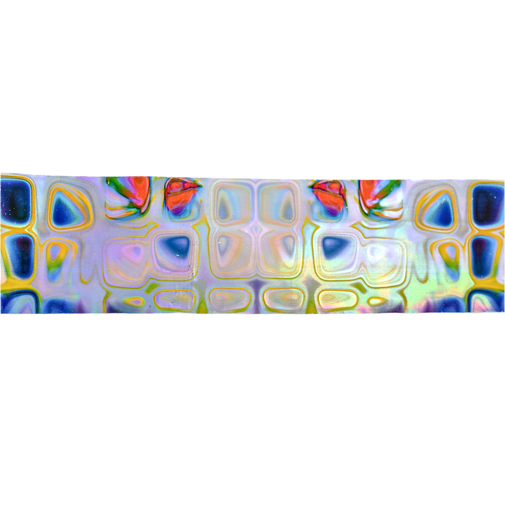 120m Abstract Nail Foil | Colorful Stained Glass & Watercolor Transfer Foil 03