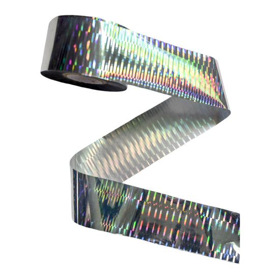 120m Digital Glitch Holographic Nail Foil | Cyberpunk Pixel Art Transfer Sticker