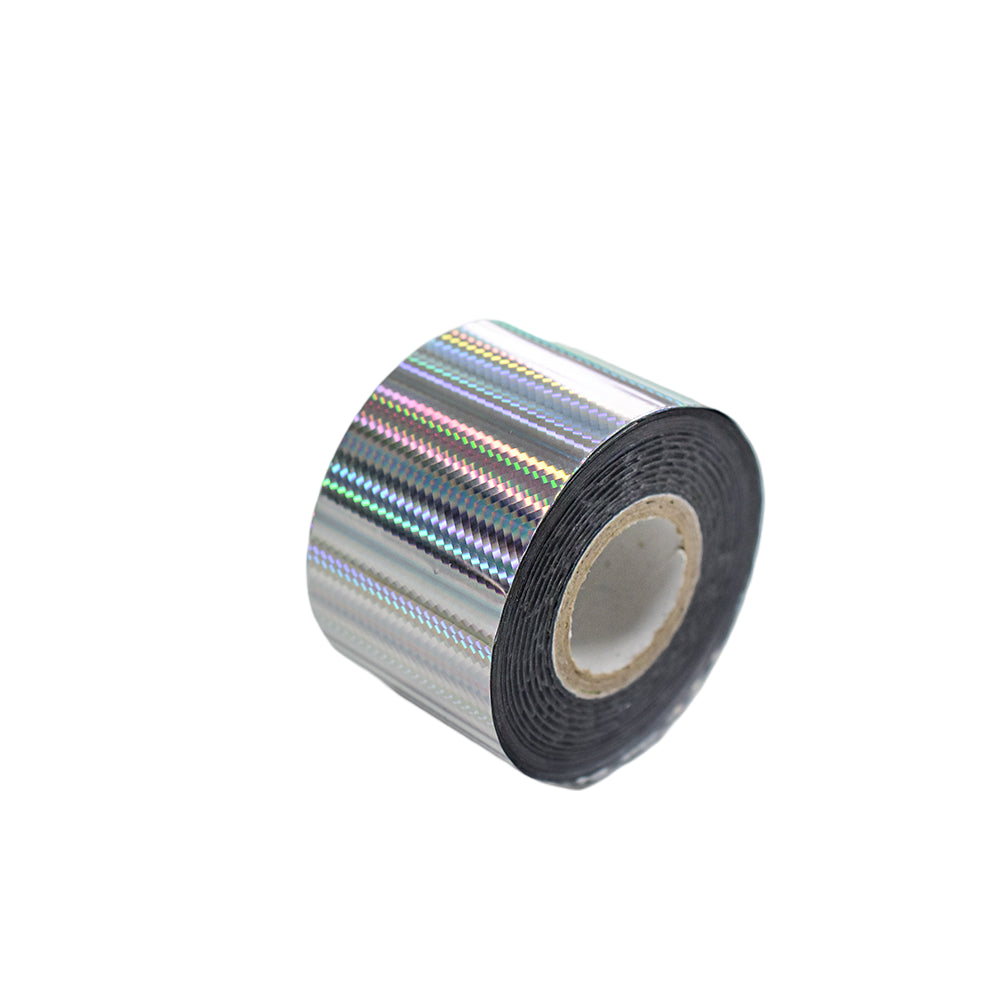 120m Futuristic Carbon Fiber Holographic Nail Foil | Woven Holo DIY Nail Art 2003