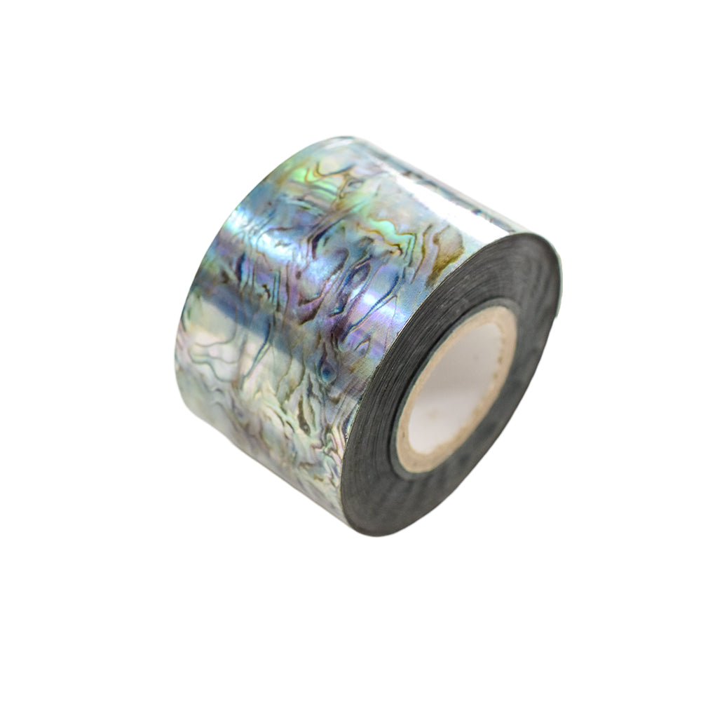 120m Green Abalone Shell Nail Foil | Gold Iridescent Mother of Pearl Transfer Foil 02