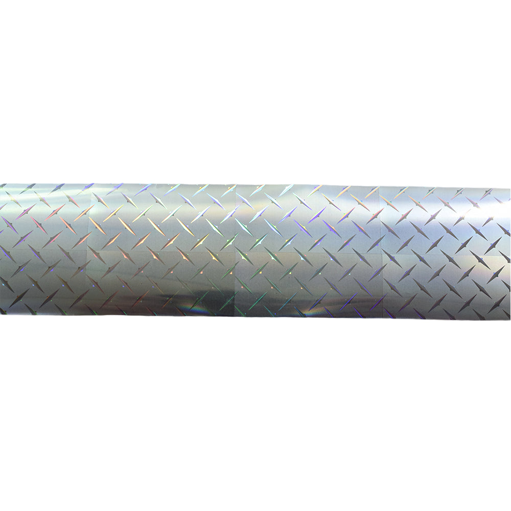 120m Holo Diamond Plate Nail Foil | Industrial Textured Nail Art Transfers 2030-1