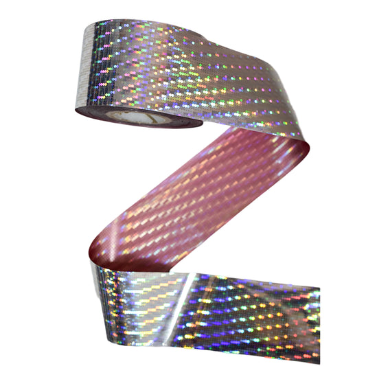 120m Holo Pixel Dot Nail Foil | Laser Silver Gold Stripe Manicure Transfers 846