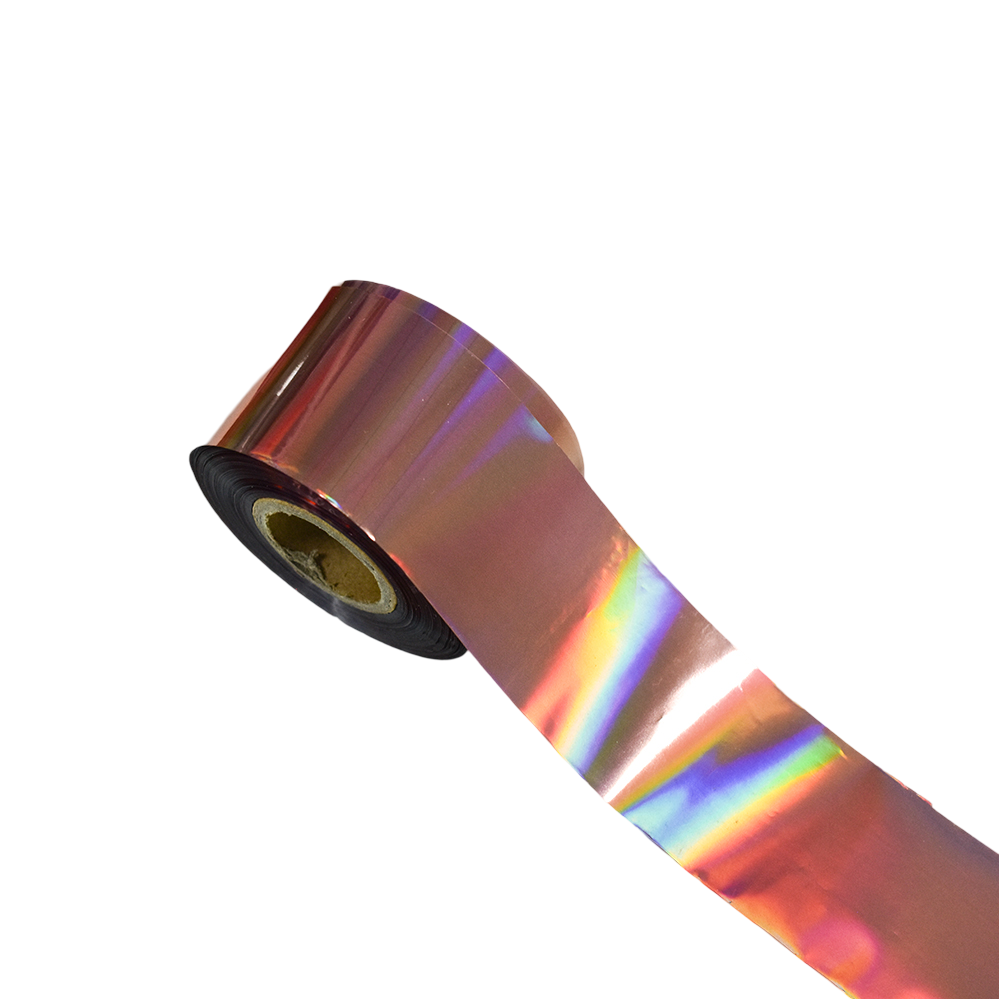 120m Holographic Aurora Nail Foil - Iridescent Chrome Mirror Effect Transfer Paper