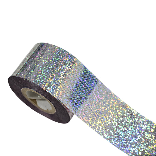 120m Holographic Cracked Ice Nail Foil | Sparkle Pixel Dots Nail Art Transfer