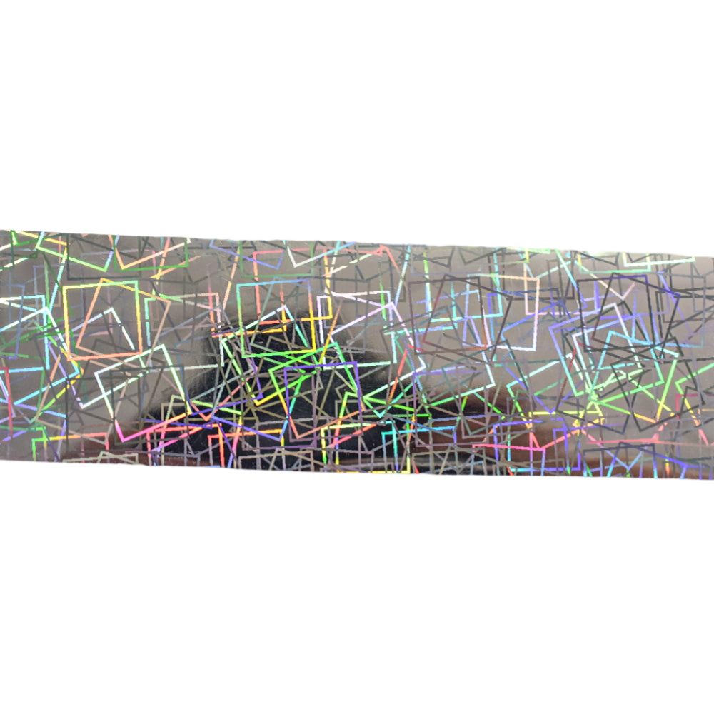 120m Holographic Geometric Frame Nail Foil | Abstract Square Line Nail Art Transfers 2017