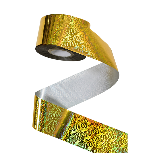 120m Holographic Liquid Swirl Nail Foil | Holo Wave Manicure Art Sticker