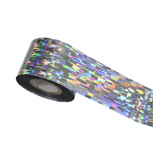 120m Pixel Glitch Holographic Nail Foil | Digital Mosaic Nail Art Transfers 2013