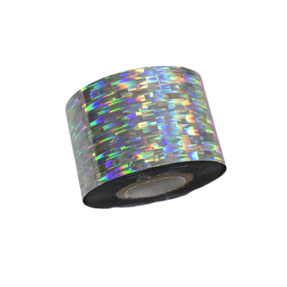 120m Pixel Glitch Holographic Nail Foil | Digital Mosaic Nail Art Transfers 2013