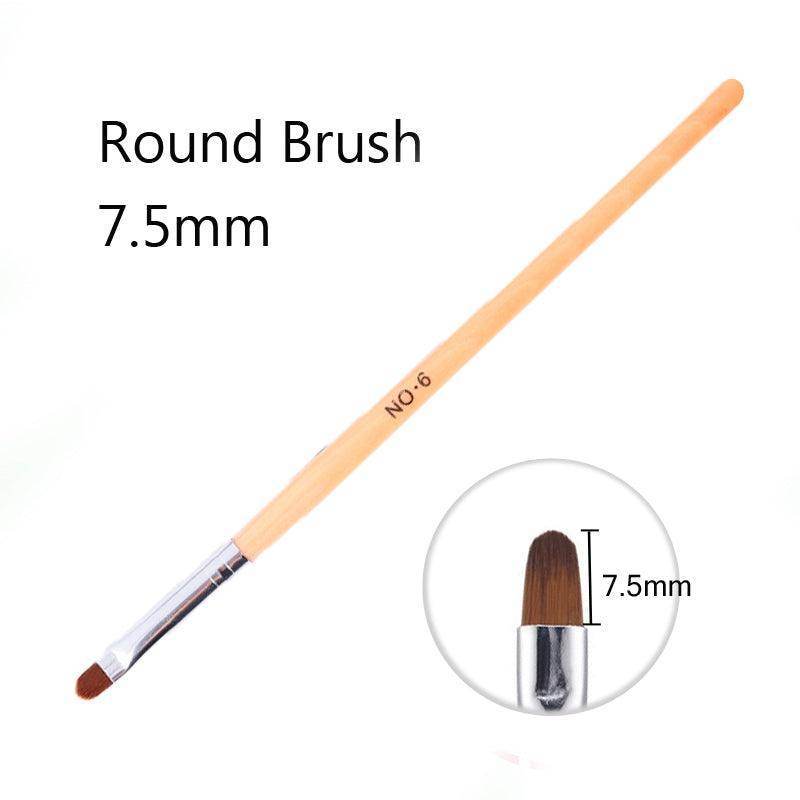1pc Nail Art Flat Brush Cuticle Clean Up Brush UV Gel Polish Brush - Nail MAD