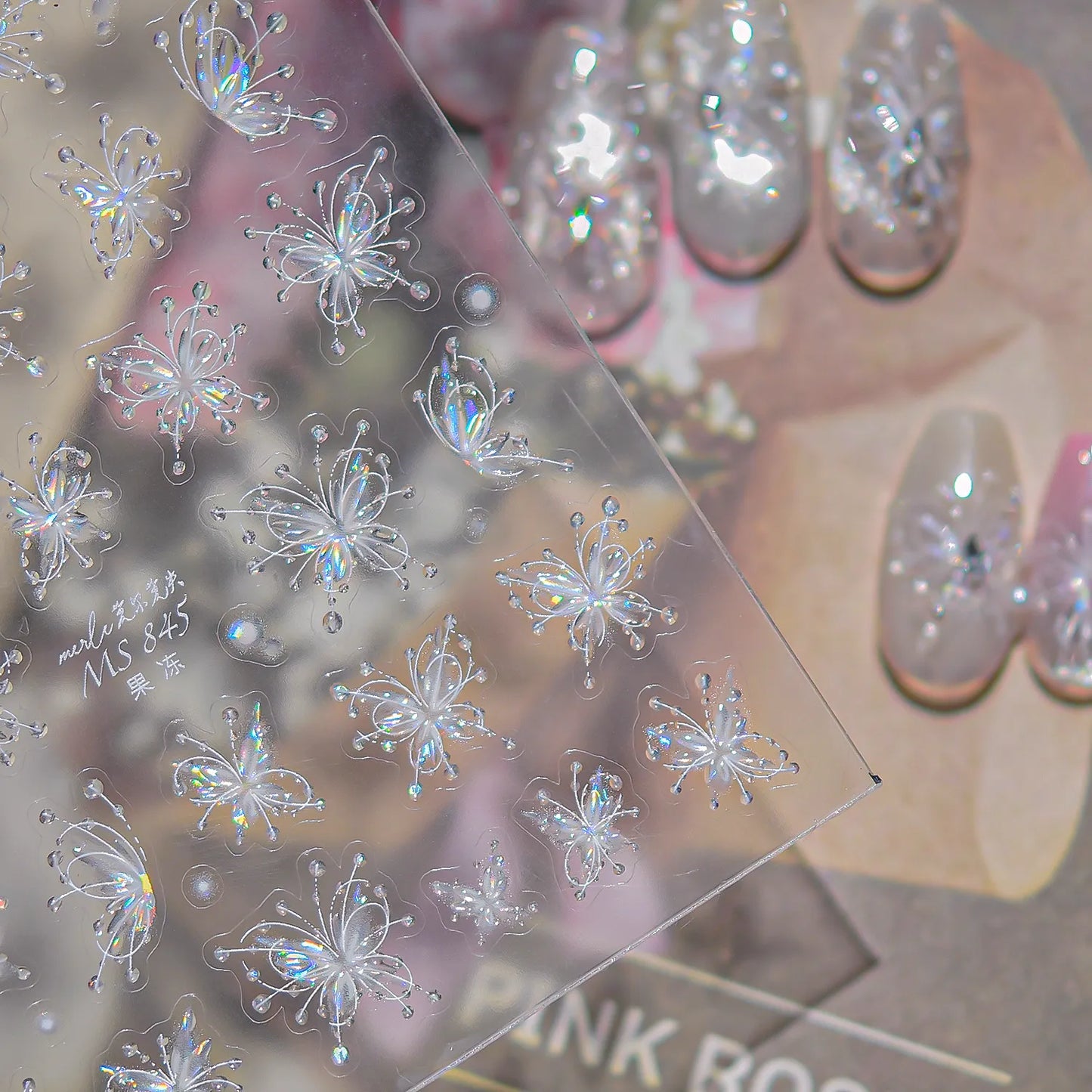 3D Holographic Butterfly Nail Stickers | Fairy Aurora Y2K Nail Art Decals