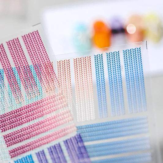 3D Knit Sweater Nail Stickers Winter Christmas Sweater Nail Art Decals TS1049