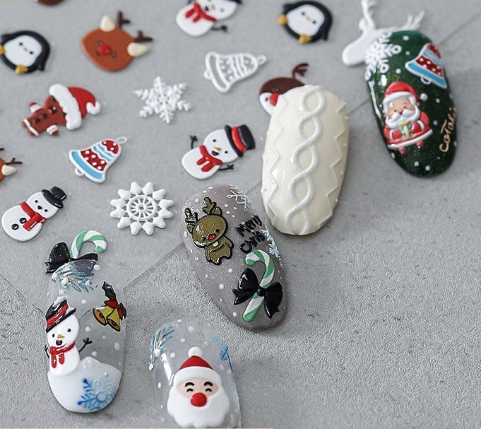 Tensor Nail Stickers Embossed Snowman Christmas TS931 - Nail MAD