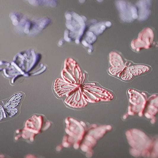 Butterfly Nail Art Stickers Butterfly Wings 3D Adhesive Sticker Decals TS255