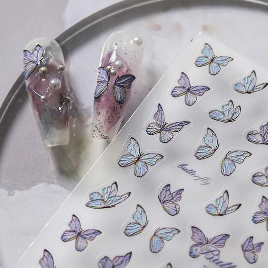 Butterfly Nail Art Stickers Butterfly Wings Adhesive Sticker Decals TS2540