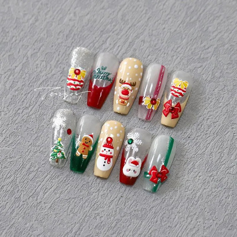 Christmas Nail Art Stickers Adhesive Xmas Snowflake Sticker Decals TL034