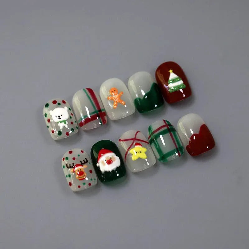 Christmas Nail Art Stickers Snowflake Christmas Design Adhesive Sticker Decals TS3282