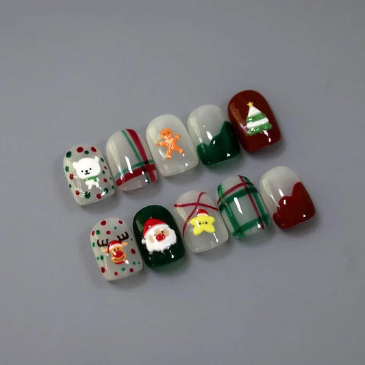 Christmas Nail Art Stickers Snowflake Christmas Design Adhesive Sticker Decals TS3282