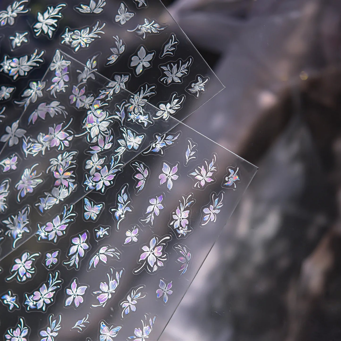 Ethereal Bloom 5D Nail Stickers | Holographic