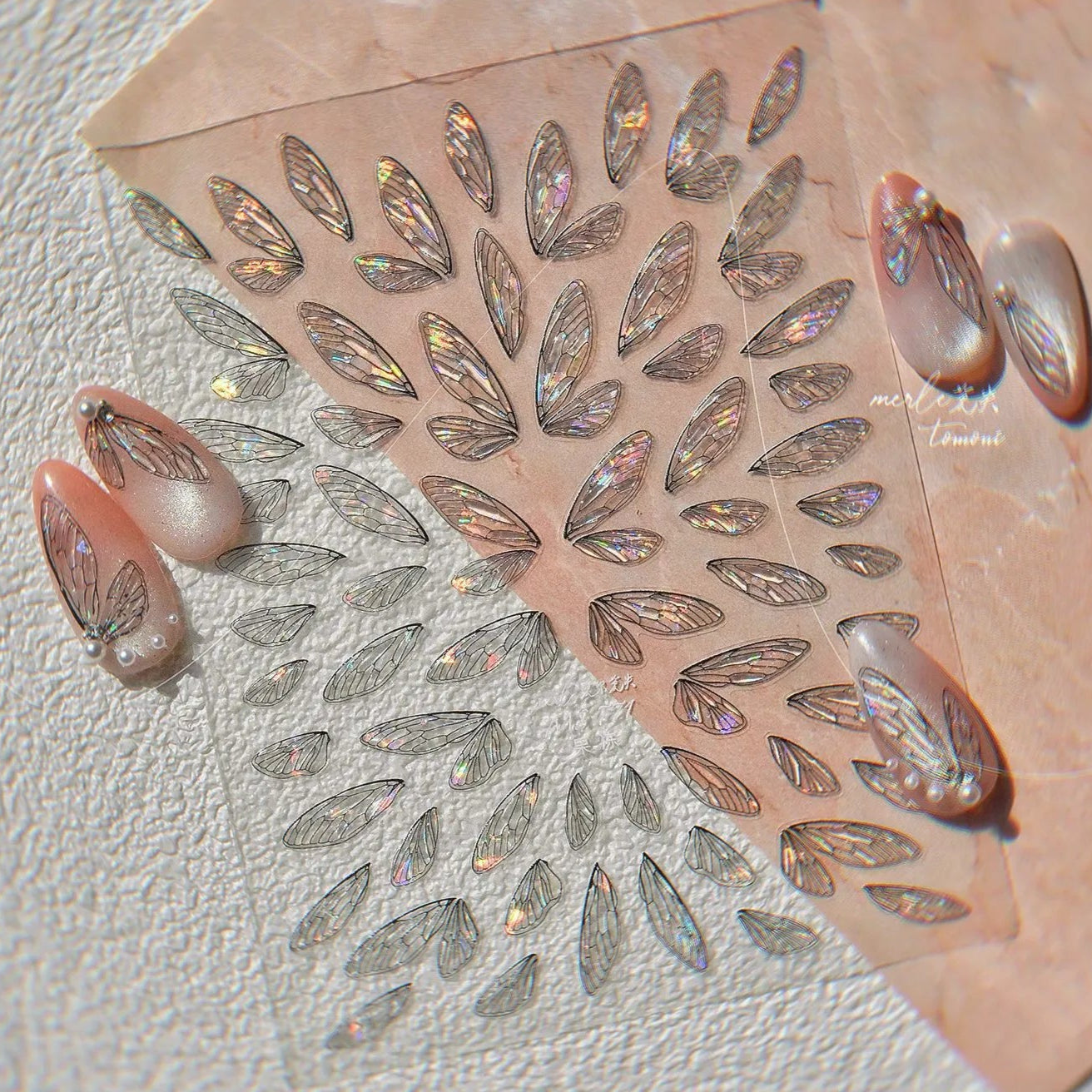 Fairy Wing Nail Stickers – Holographic 5D Butterfly Nail Decals