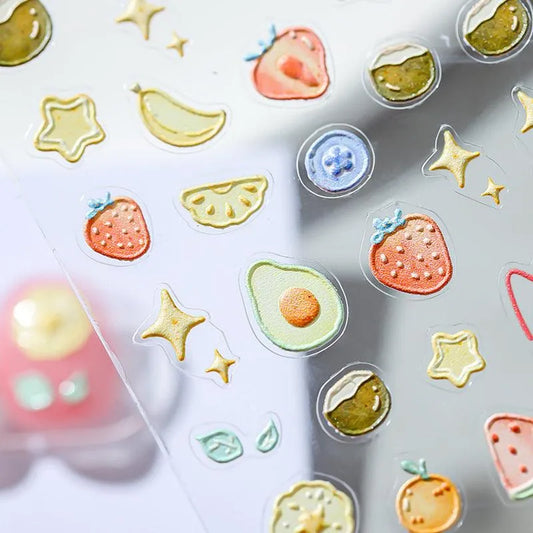 Fruit Slices Nail Art Stickers Adhesive Slider Fruits Sticker Decals MN023