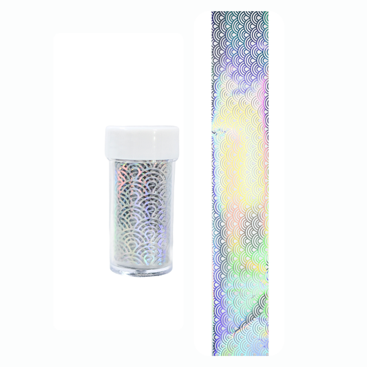 Holographic Wave Nail Foil Strip 100cm