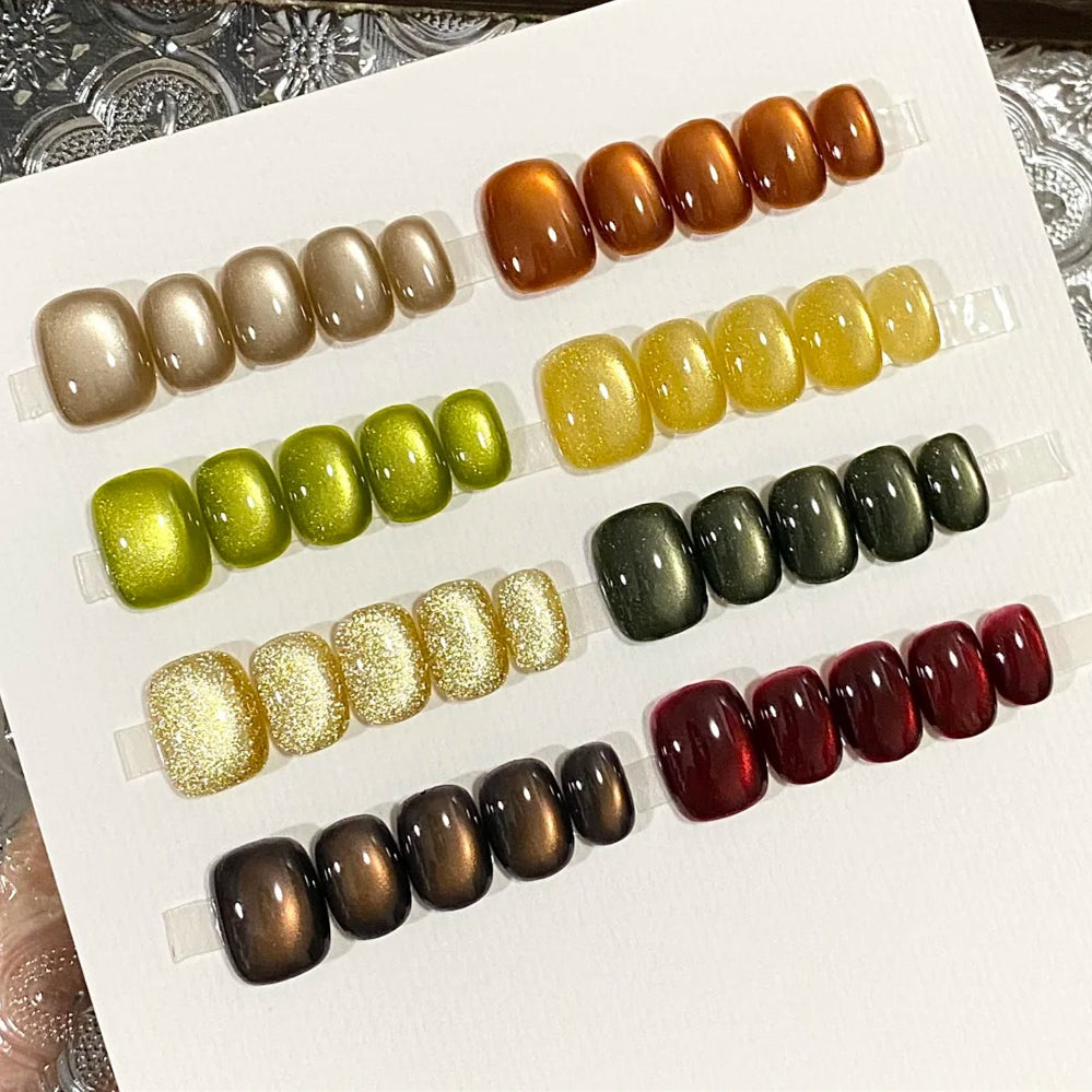 Holographic Magnetic Cat Eye Gel Polish For Autumn