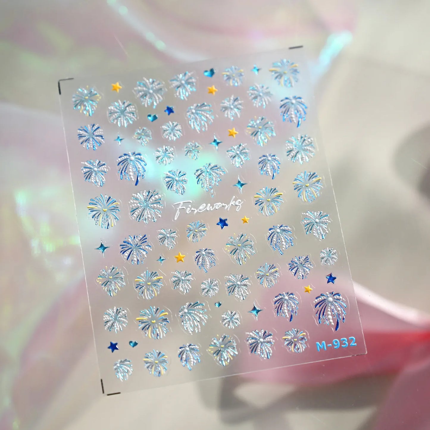 3D Fireworks Nail Stickers - New Year's Eve & Celebration Party Nail Art Decals M930