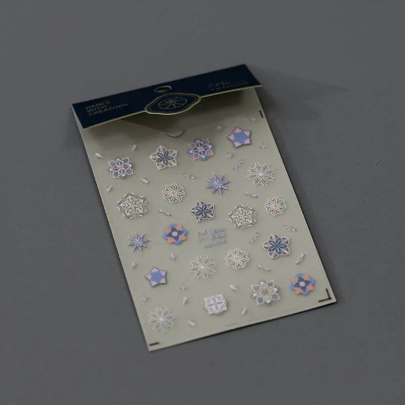 Bohemia Style Nail Art Stickers Adhesive Sliders Floral Pattern Embossed Sticker Decals MN253F