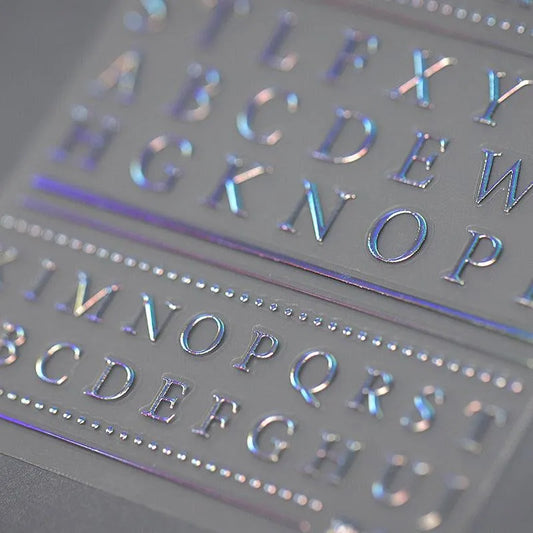 Metal Alphabet Nail Art Stickers Adhesive Sliders Silver Gold Initials Sticker Decals M146