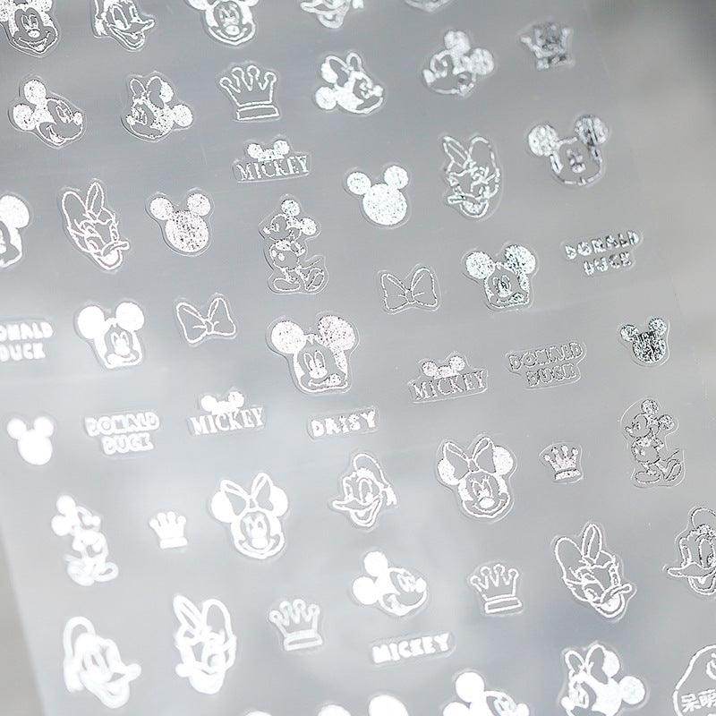 Metal Gold French Lines Nail Art Stickers Adhesive Silver Star 3D Sticker Decals G021 - Nail MAD