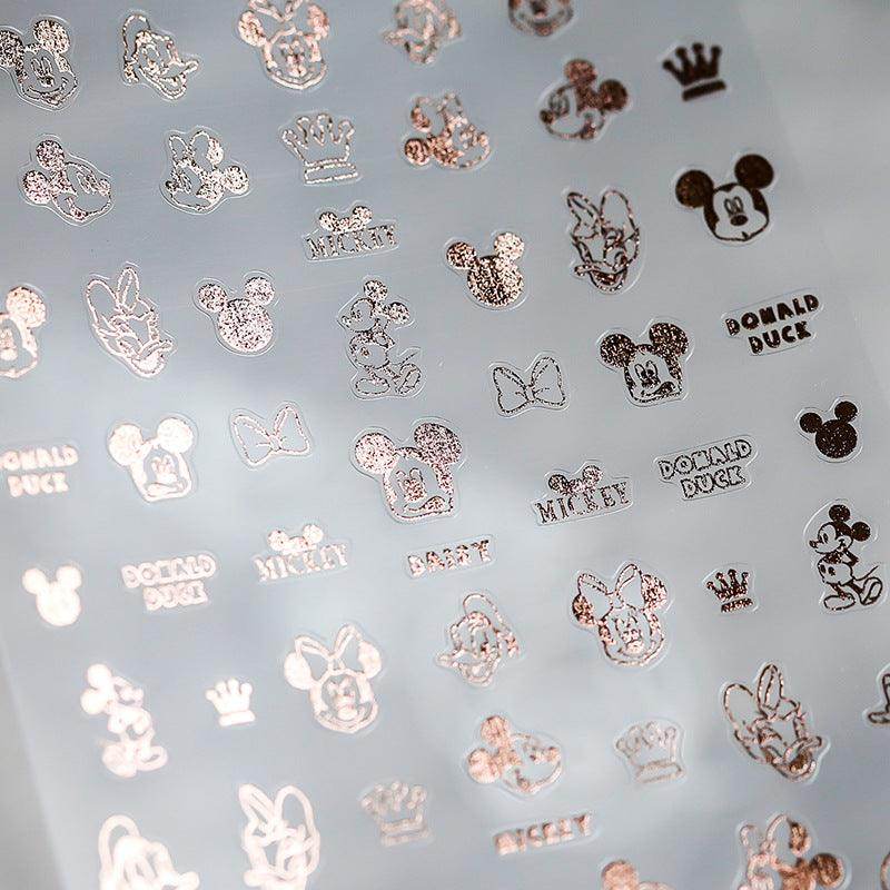 Metal Gold French Lines Nail Art Stickers Adhesive Silver Star 3D Sticker Decals G021 - Nail MAD