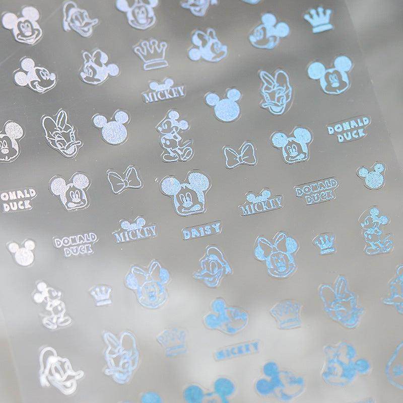 Metal Gold French Lines Nail Art Stickers Adhesive Silver Star 3D Sticker Decals G021 - Nail MAD