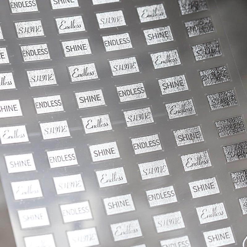 Metal Gold French Lines Nail Art Stickers Adhesive Silver Star 3D Sticker Decals G021 - Nail MAD
