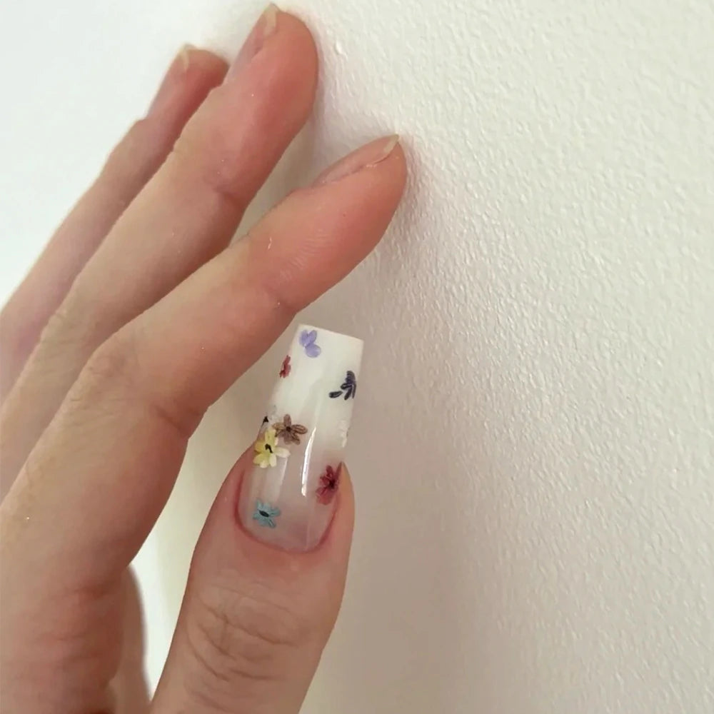 Mini Flower Nail Prints for a Bloomed Look
