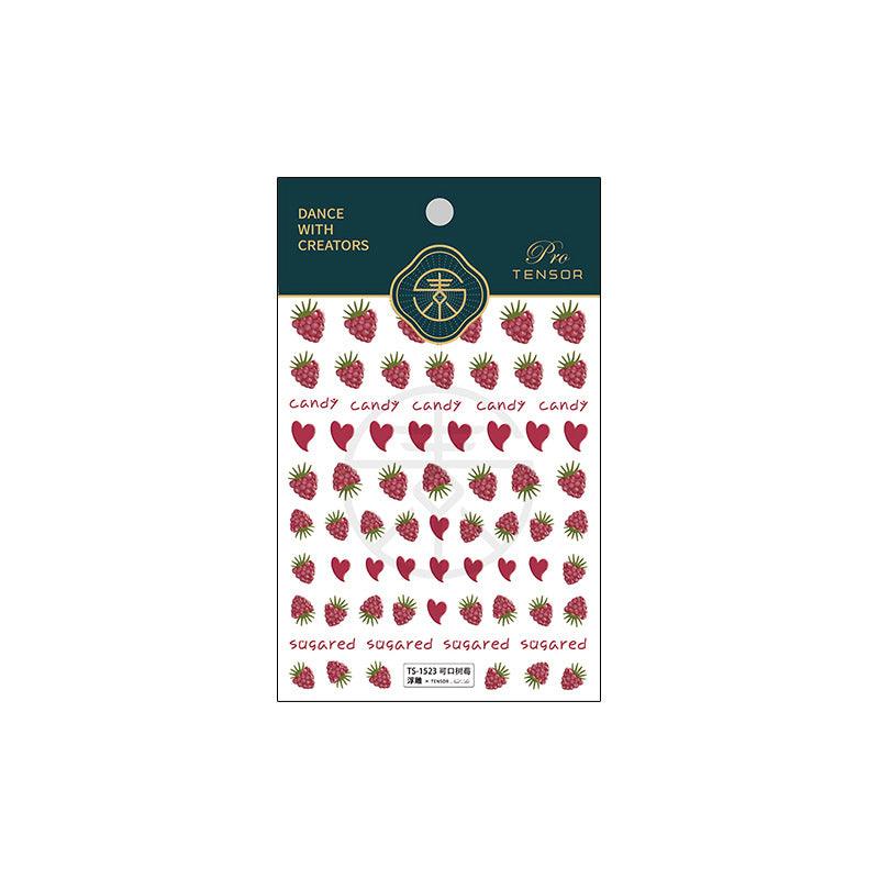 NailMAD Nail Art Stickers Adhesive Embossed Raspberry TS1523 - Nail MAD
