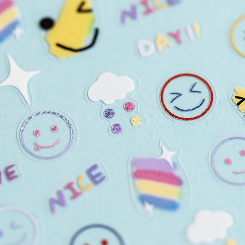 NailMAD Nail Art Stickers Adhesive Smile Face 3D Adhesive Decals TS514 - Nail MAD