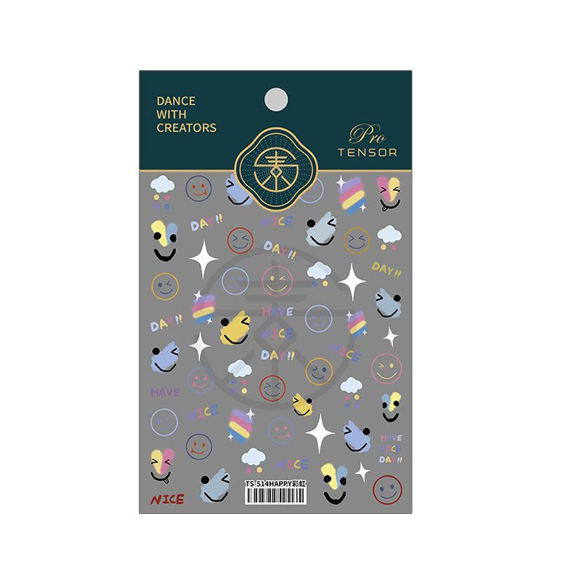NailMAD Nail Art Stickers Adhesive Smile Face 3D Adhesive Decals TS514 - Nail MAD