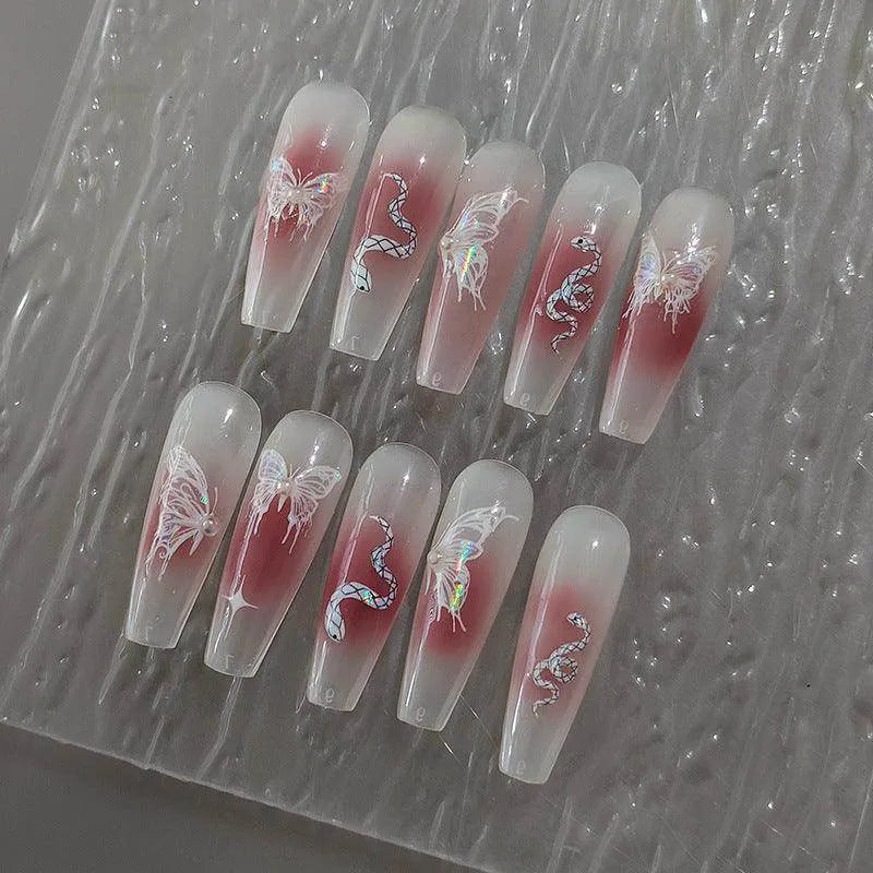 Nail Art Stickers Adhesive Embossed Shell Color Butterfly Wings Sticker Decals TL031