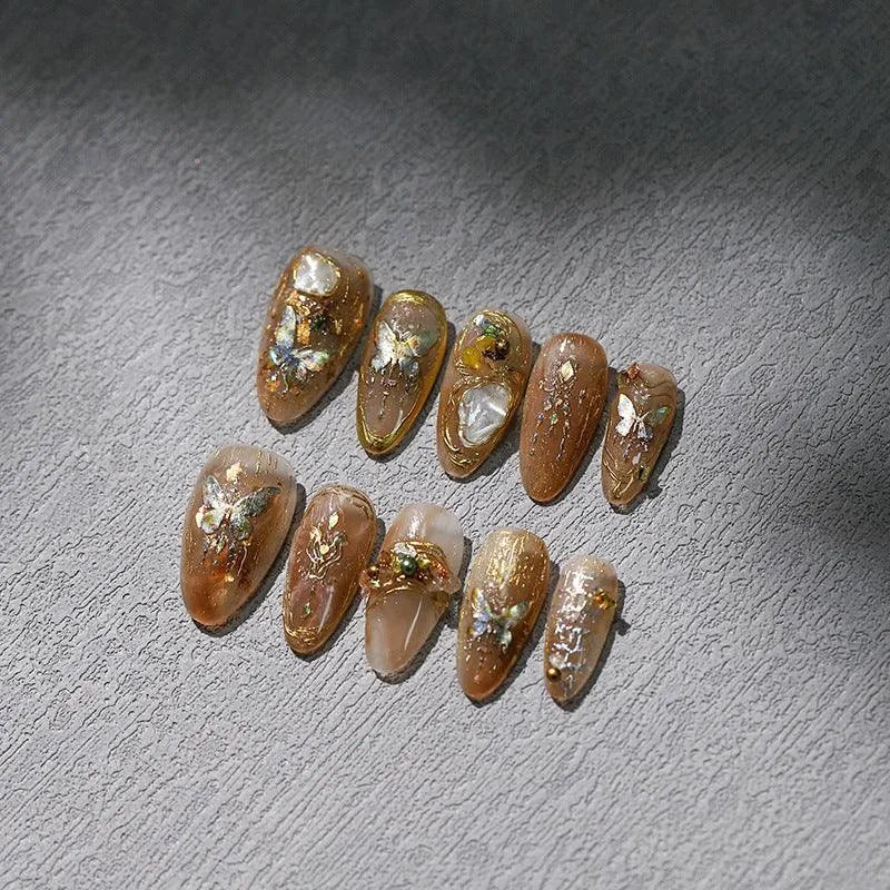 Nail Art Stickers Adhesive Slider Embossed Laser Butterfly Sticker Decals M224