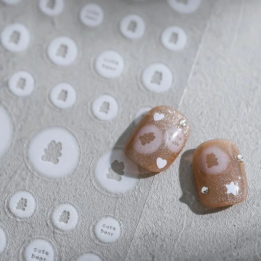 Nail Art Stickers Adhesive Slider Winter Snowflake Sticker Decals KX283