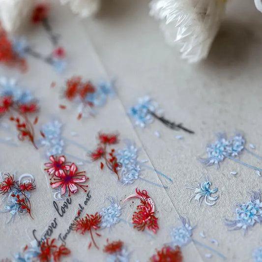 Nail Art Stickers Adhesive Sliders Mandala Flowers Sticker Decals