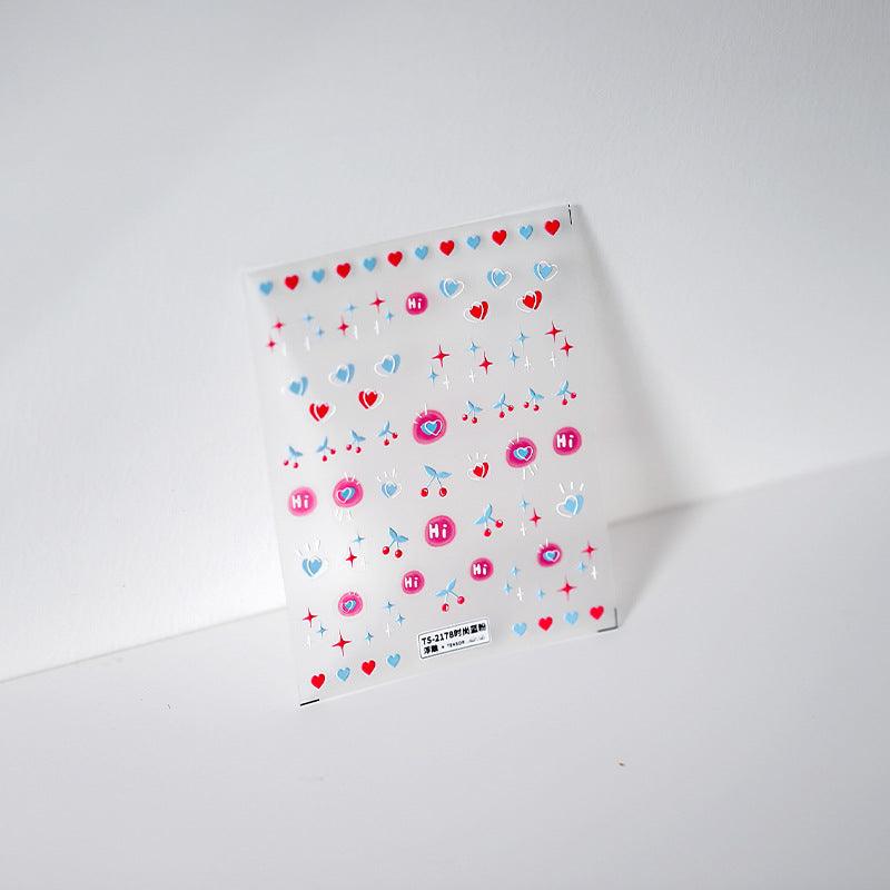 Tensor Nail Art Stickers Embossed Cherry Sticker Decals TS2177 - Nail MAD